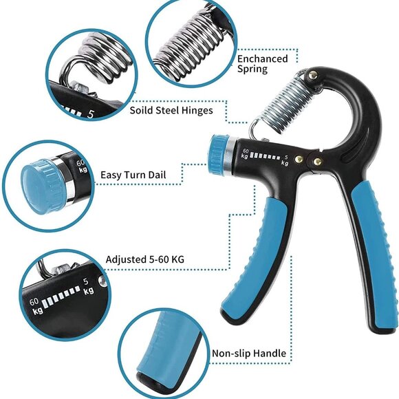Adjustable Grip Strength Trainer for Wrist and Forearm 5kg-60kg/11-132lbs - NWOB - Picture 3 of 6